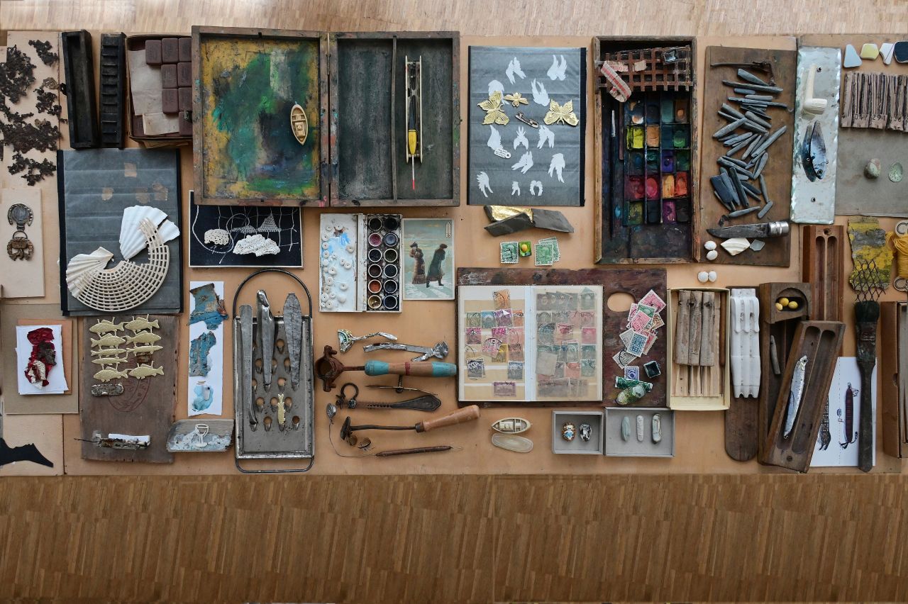 Ausstellungshaus Spoerri, Tischinstallation (© Barbara Räderscheidt)